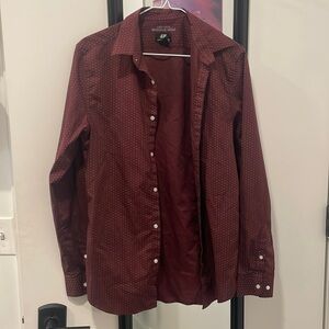 H&M slim fit long sleeve shirt size s